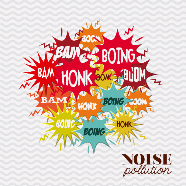 噪音污染设计图片下载