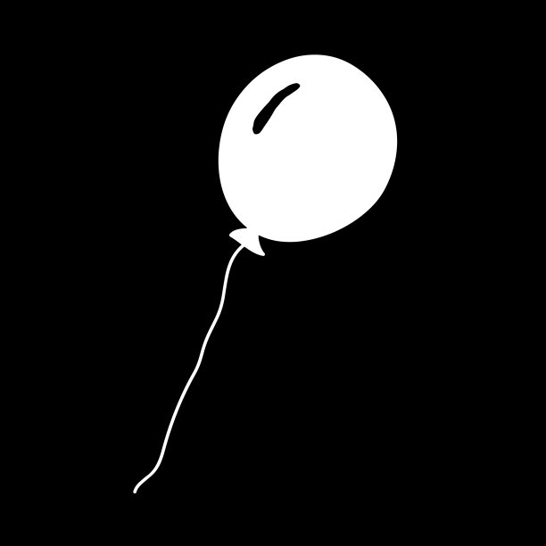 可爱的卡通气球矢量符号图片下载