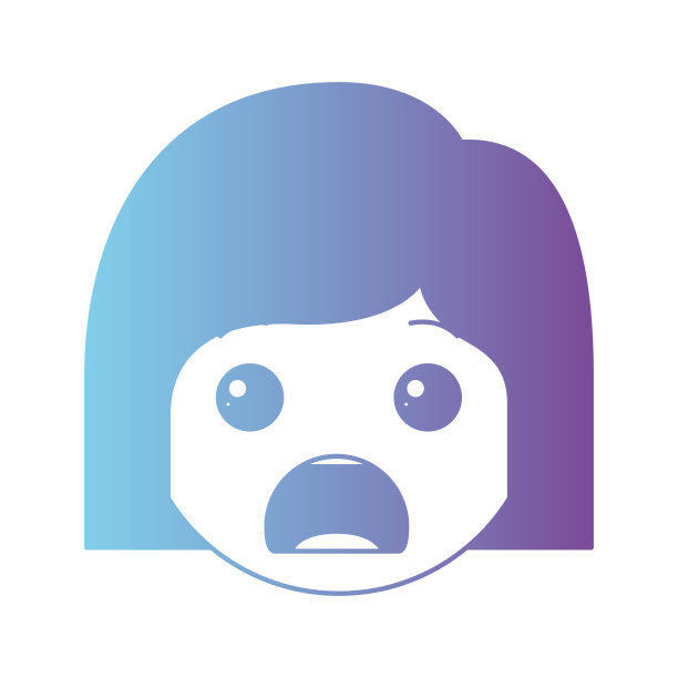 卡通女子愤怒的头像卡哇伊人物图片下载