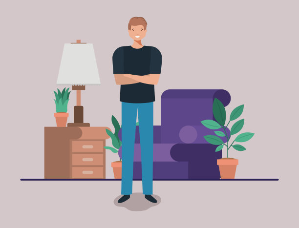 年轻人在客厅图片下载