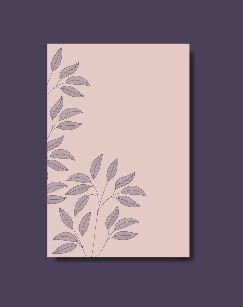 卡片上有优雅的花卉装饰图片下载