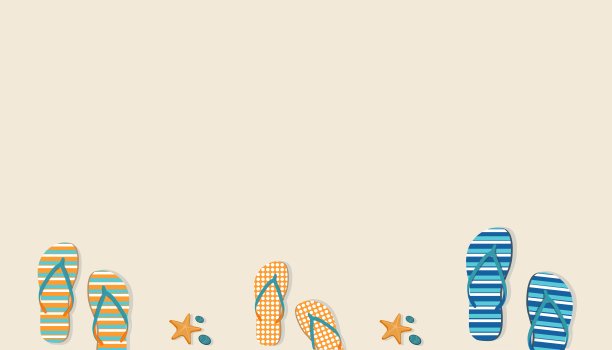 色彩柔和的背景搭配凉鞋和海星。夏天的概念图片下载