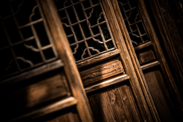 乌镇的传统木窗图片下载