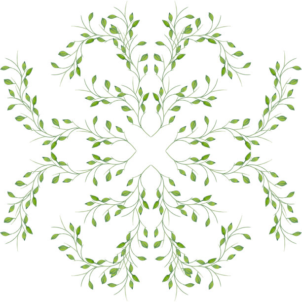 夏季图案与波浪绿草在巴洛克风格。图片下载