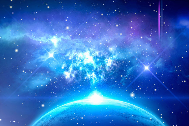 星系，星云空间背景图片下载