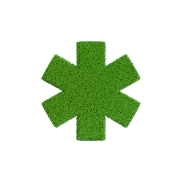 急诊医学符号源于草。3 d渲染插图。图片下载