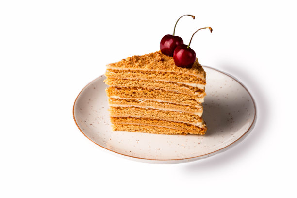 把一块蛋糕单独放在盘子里图片下载