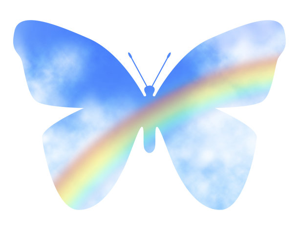彩虹蝴蝶图片下载