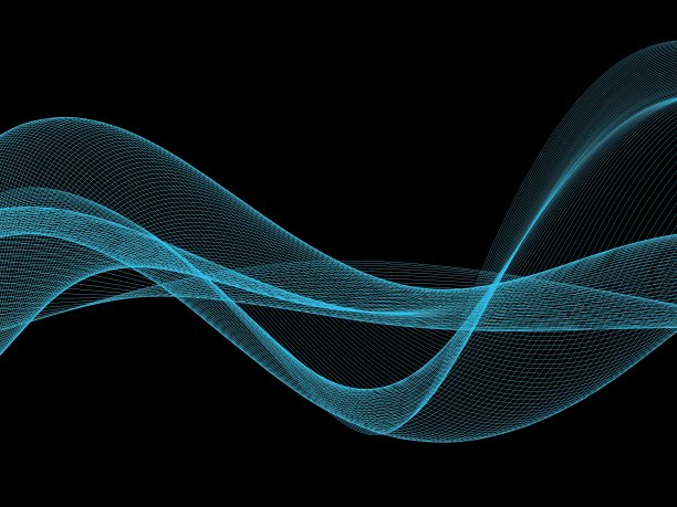 抽象背景与蓝色动态波图片下载