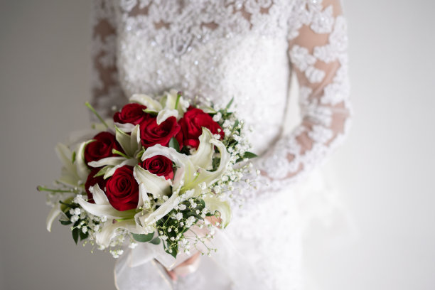 新娘捧花束图片下载