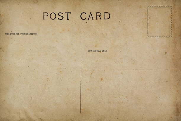 空白明信片的背面图片下载