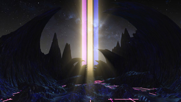 飞在山上在太空陨石02图片下载