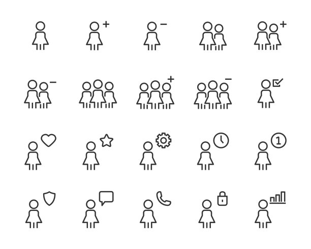 人物图标：人口、人类、女性、联系方式、群组、添加好友、团队图片下载