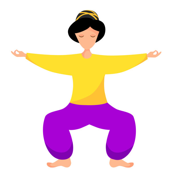 瑜伽和气功的姿势图片下载