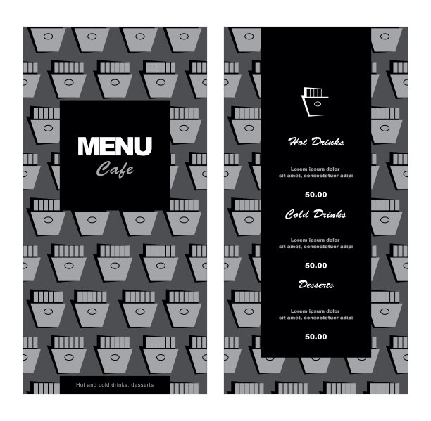 咖啡馆菜单模板图片下载