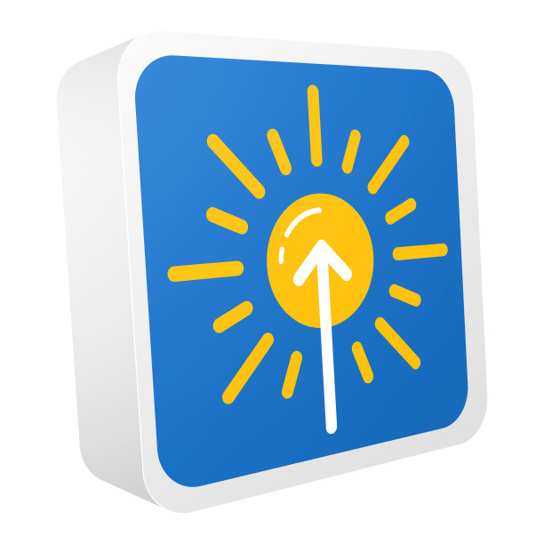 三维天气预报矢量图标图片下载