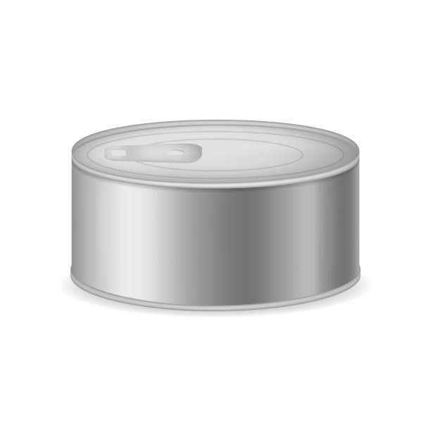 逼真详细的3d罐装金属包装集。向量图片下载
