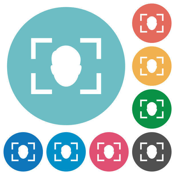 相机自拍模式平面圆形图标图片下载