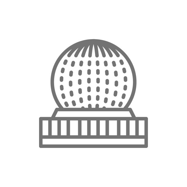 科学世界，温哥华，加拿大线图标。图片下载