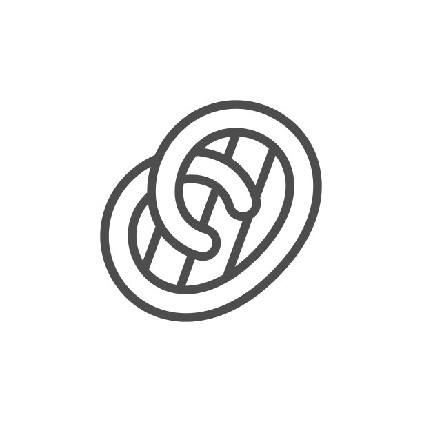 椒盐卷饼线条轮廓现代图标图片下载