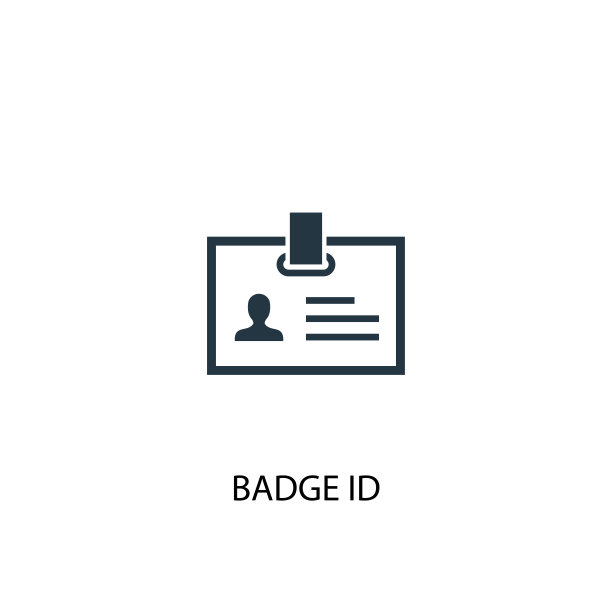徽章ID创意图标。简单元素说明图片下载
