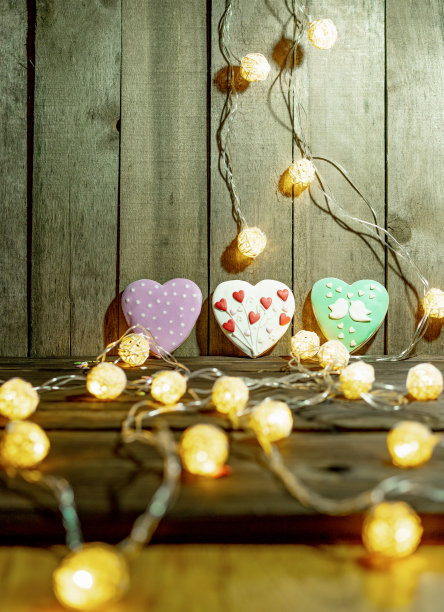 圣诞花环和姜饼图片下载