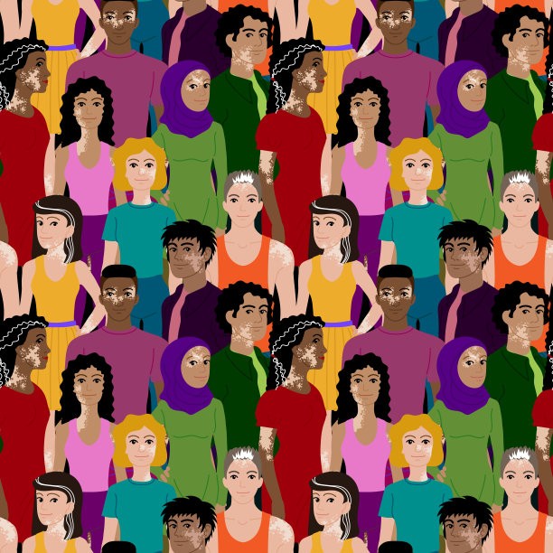 无缝模式与白癜风人图片下载