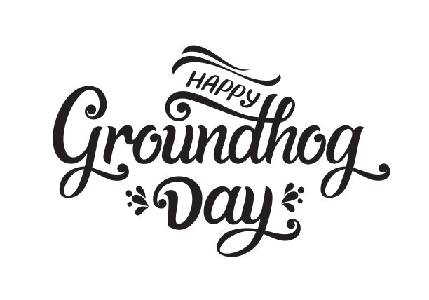 矢量插图。土拨鼠日图片下载