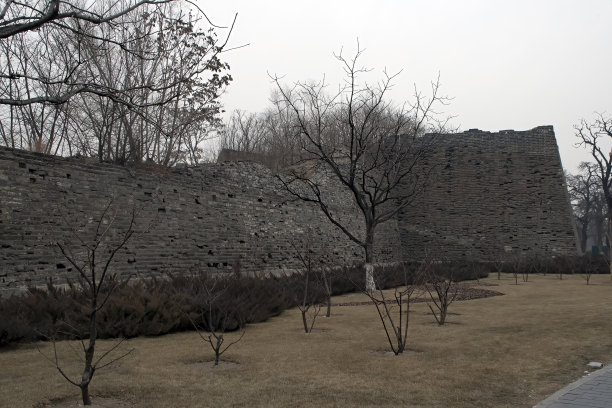冬日里的一段古城墙图片下载