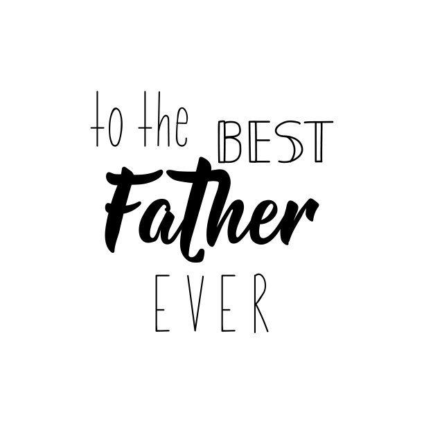 献给我最棒的父亲。父亲节横幅和礼物卡快乐。矢量插图。刻字。墨水插图。图片下载