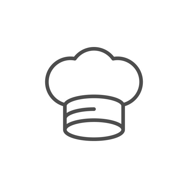 厨师帽轮廓线性图标图片下载