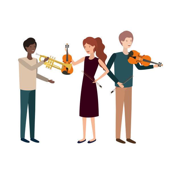 一群人拿着乐器图片下载