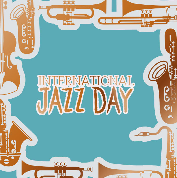 有乐器背景的爵士日邮报图片下载