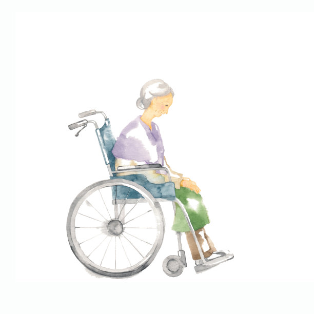 轮椅的祖母图片下载