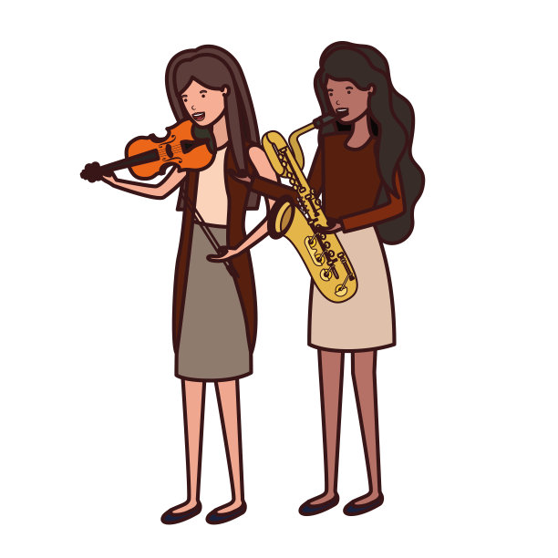 女人与乐器性格图片下载