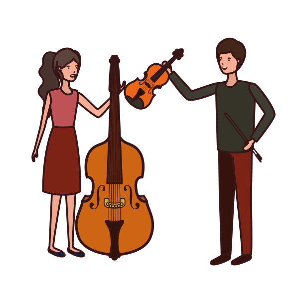 夫妻与乐器头像字符图片下载