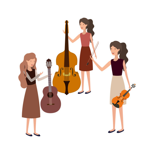 女人与乐器性格图片下载