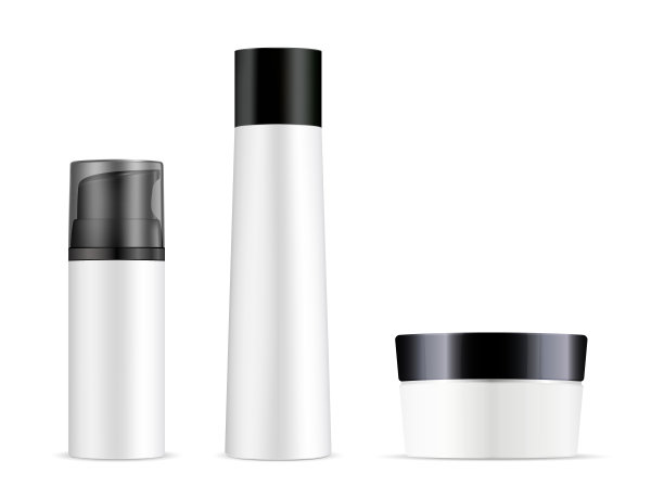 化妆瓶包装与黑色盖。Jar、洗发水图片下载