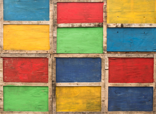 油漆墙，木制面板图片下载