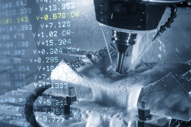 五轴数控加工中心的抽象场景和g代码数据。图片下载