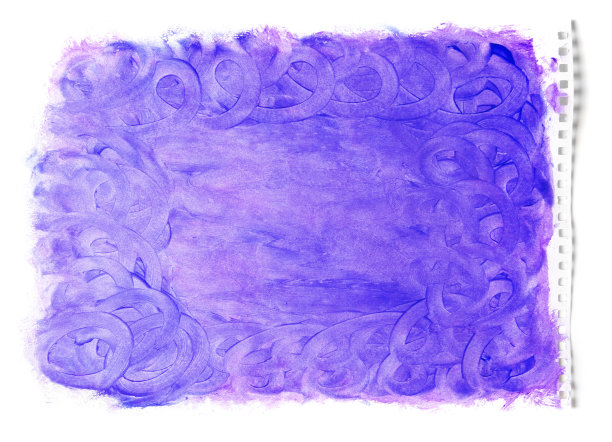 紫色彩绘纸(白色孤立)图片下载