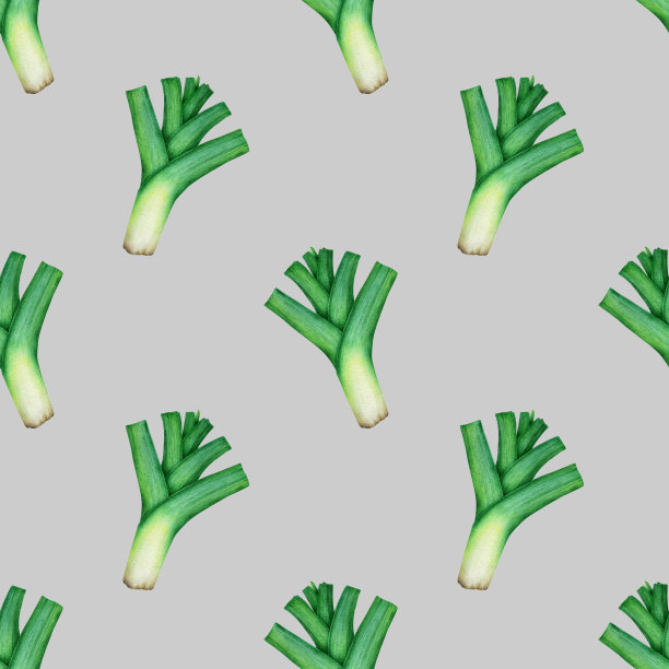 灰色背景上的青葱无缝图案图片下载