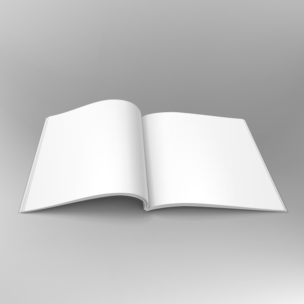 采购产品空白打开杂志，书，小册子，小册子，封面。灰色背景上的插图。模拟模板为您的设计做好准备。向量EPS10图片下载