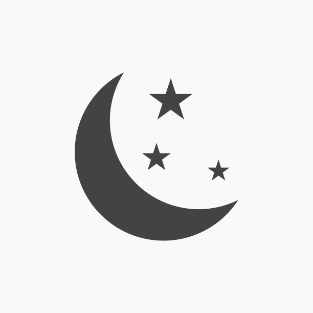 月亮星夜图标图片下载