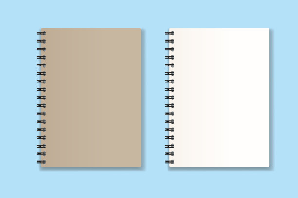 螺旋笔记本矢量现实的插图图片下载