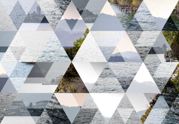 抽象三角形马赛克背景:奥尔塔圣朱利奥图片下载