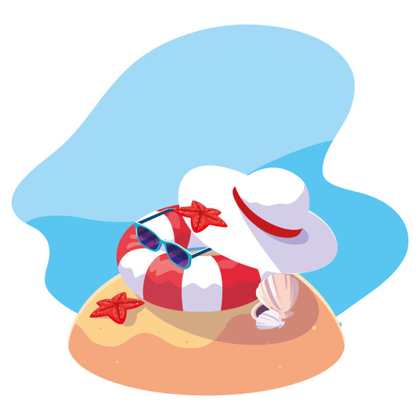 夏季和假期图标集设计图片下载