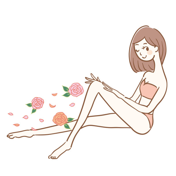 一个女人做足部护理的插图图片下载