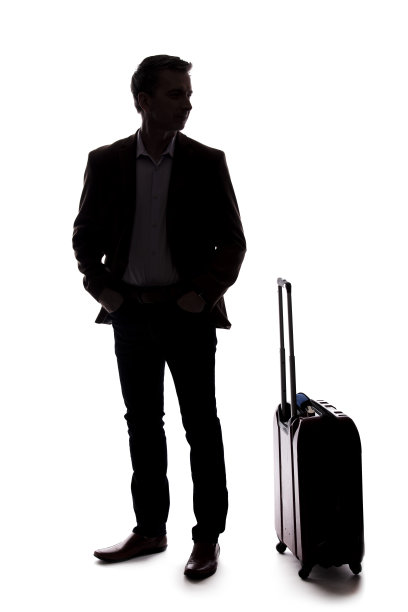 一个商人出差的剪影图片下载
