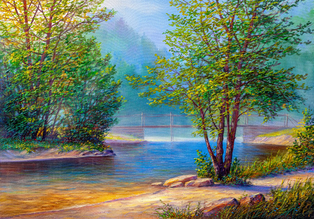 油画风景素材图片